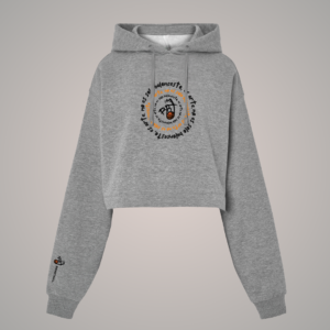 Sudadera crop con capucha para amantes del baloncesto, con diseño streetball